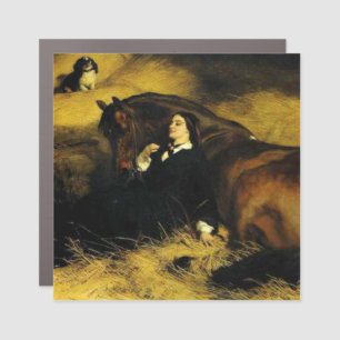 Woman and Horse Car Magnet
