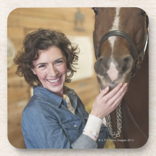 Woman and horse coaster