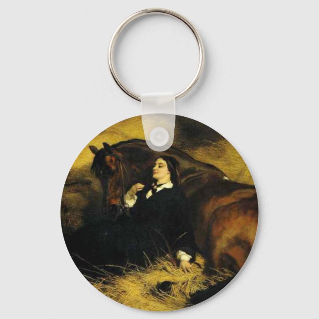 Woman and Horse Keychain (Front)