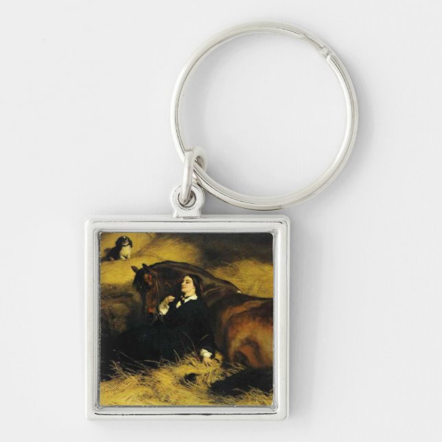 Woman and Horse Keychain (Front)