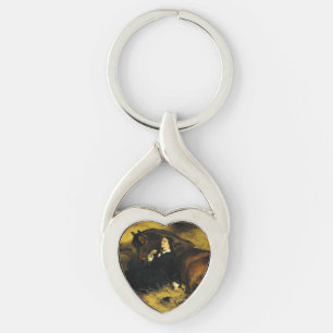 Woman and Horse Keychain