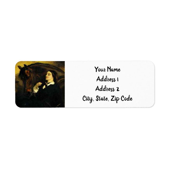 Woman and Horse Label (Front)