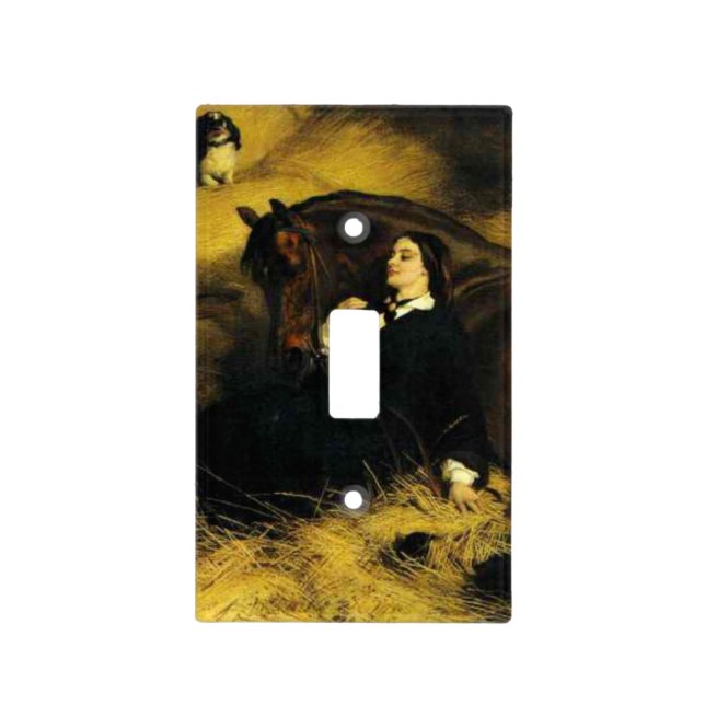 Woman and Horse Light Switch Cover (Front)