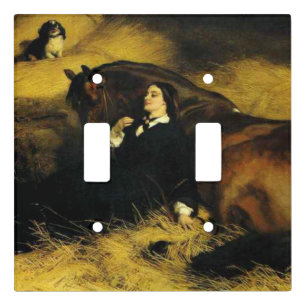 Woman and Horse Light Switch Cover