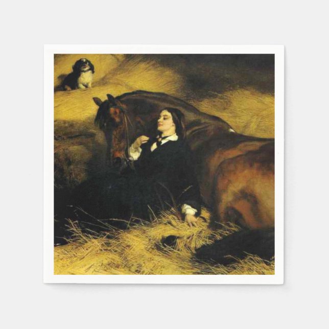 Woman and Horse Napkins (Front)