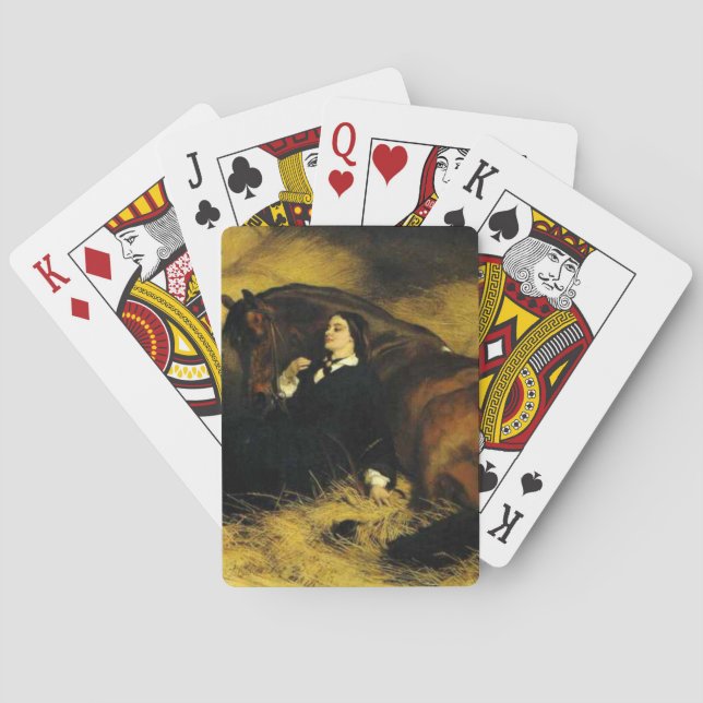 Woman and Horse Poker Cards (Back)