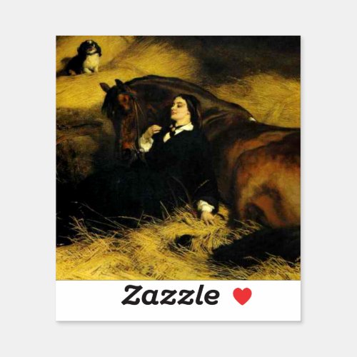 Woman and Horse Sticker