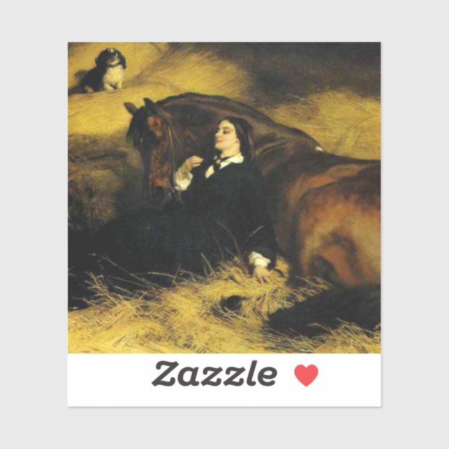 Woman and Horse Sticker (Sheet)