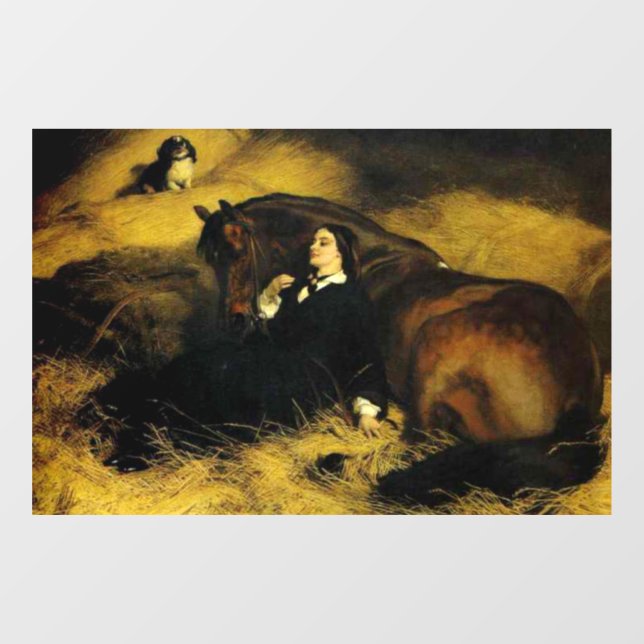 Woman and Horse Window Cling (Sheet)