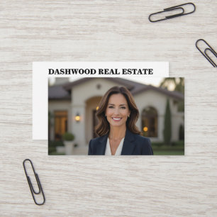 Woman and House Real Estate Business Card