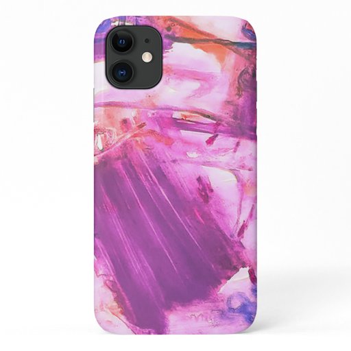 woman and pink shadows  iPhone 11 case