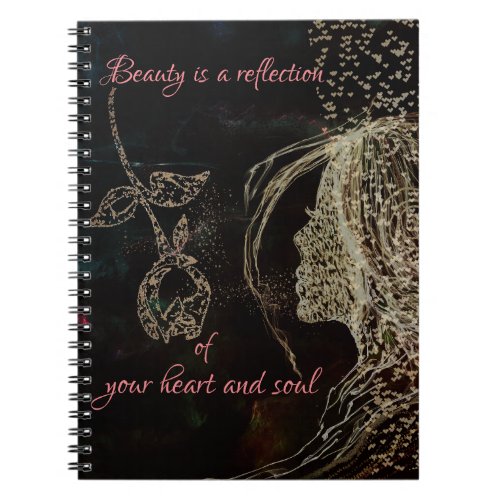 Woman and Rose Notebook