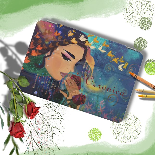 Woman and Scent of Roses iPad Mini Cover (Woman and Scent of Roses iPad Mini Cover)