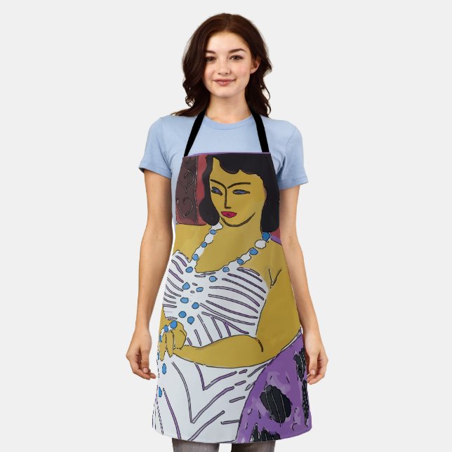 Woman and Wine Design add text, Apron (Worn)