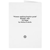 Woman applying Bologan paste (Back)