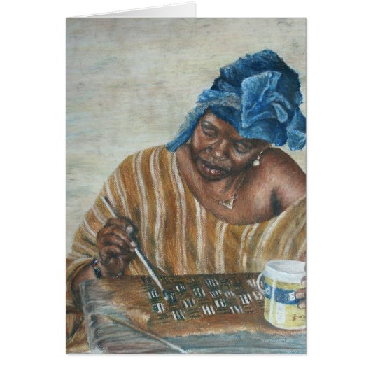 Woman applying Bologan paste Cards (Front)