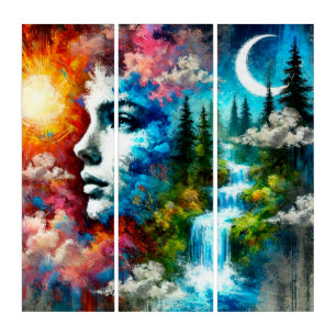 Woman as Earth: The Embodiment of Nature and Life Triptych