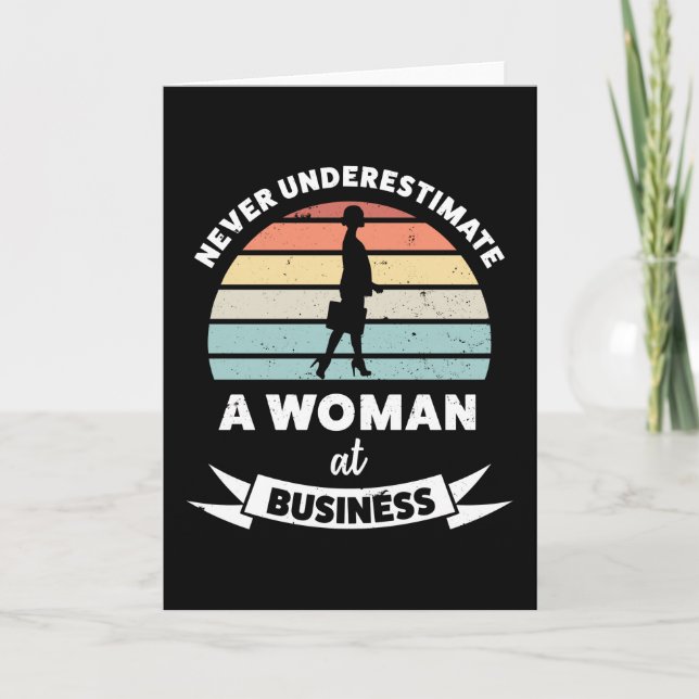 Woman at Business Businesswoman Gift Mom Card (Front)