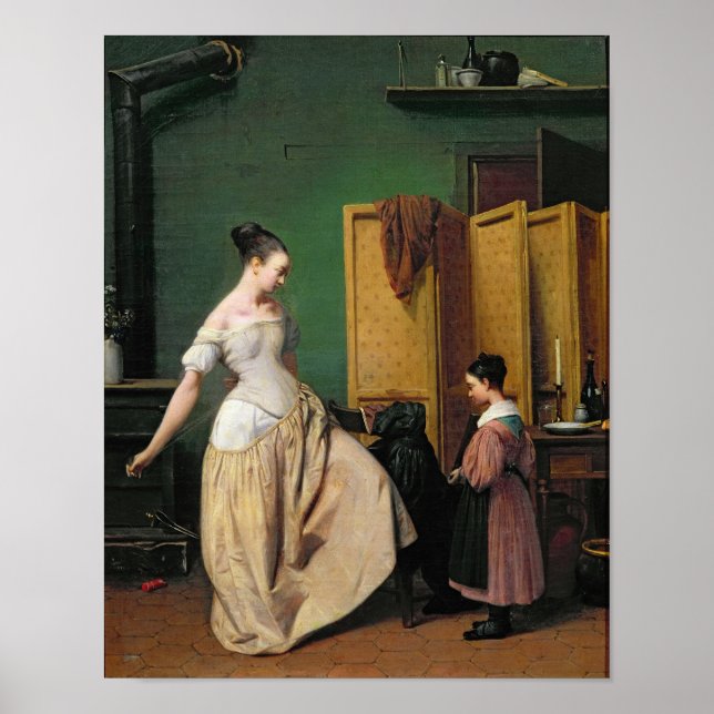 Woman at her Toilet, 1835 Poster (Front)