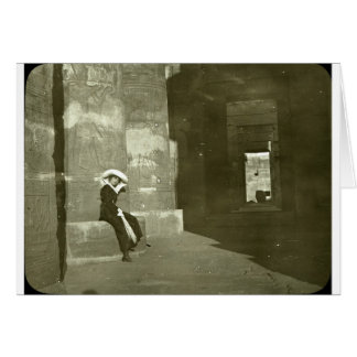 Woman at Kom Ombo temple, Egypt, early 1900s