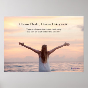 Woman at sea chiropractic poster