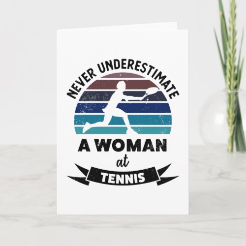 Woman at Tennis Funny Sports Gift Moms Card