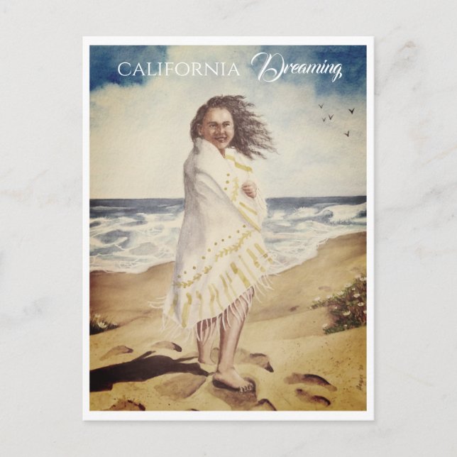 Woman At The Beach Postcard (Front)