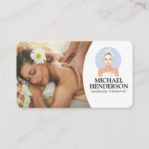 Woman at the Spa   Hotel Resort Business Card