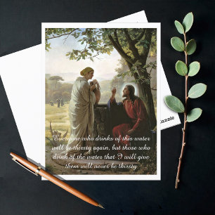 Woman at the Well, Religious Postcard