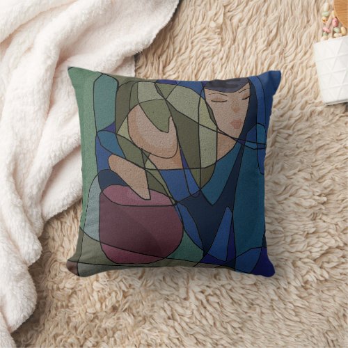 Woman At The Well Throw Pillow