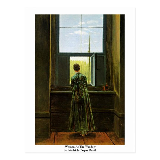 Woman At The Window By Friedrich Caspar David Postcard | Zazzle.com