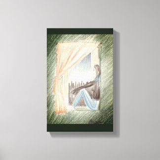 "Woman At Window" Art On Canvas