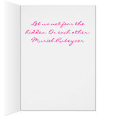 Woman at window, with text inside cards (Inside (Right))