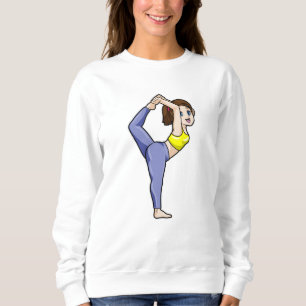 Woman at Yoga Stretching exercises Legs Sweatshirt