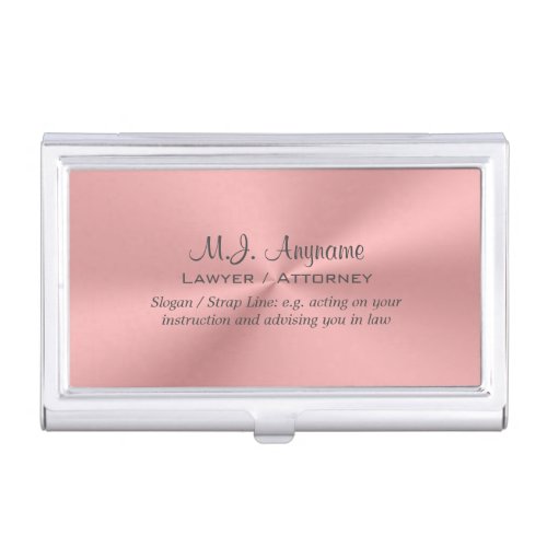 Woman Attorney luxury rose pink with slogan