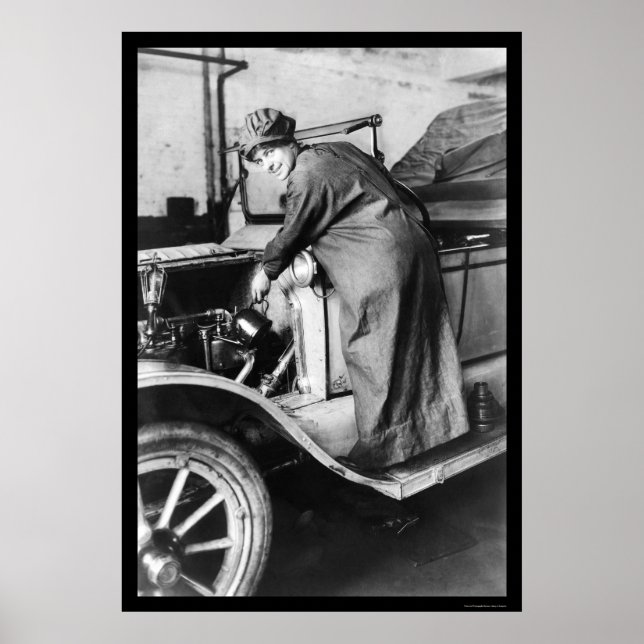 Woman Auto Mechanic 1925 Poster (Front)