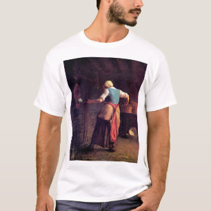 Woman Baking Bread, Jean-Francois Millet T-Shirt