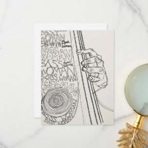 Woman Bass Player Card