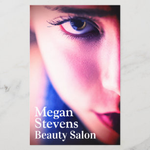 Woman beauty face cover flyer