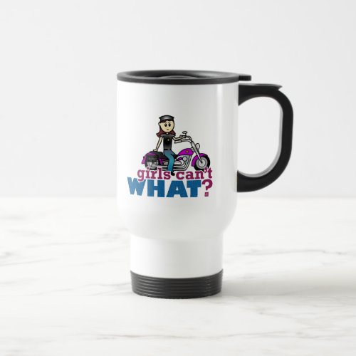 Woman Biker Travel Mug