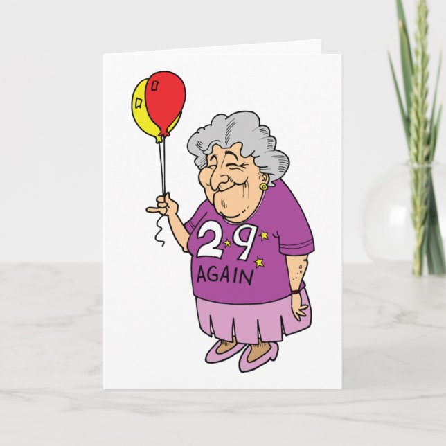 woman birthday 29 again card (Front)