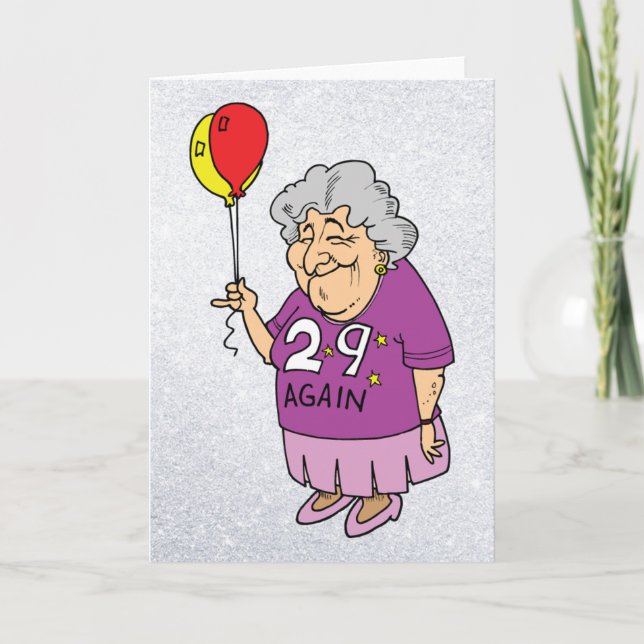 woman birthday 29 again card (Front)
