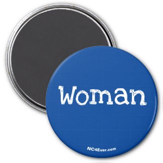 Woman blue magnet