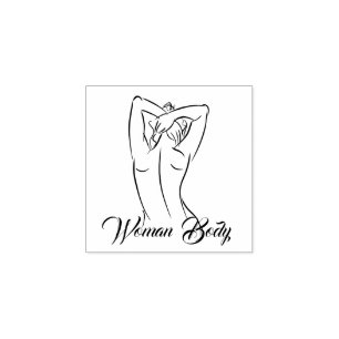 Woman Body contouring spray tan spa Rubber Stamp