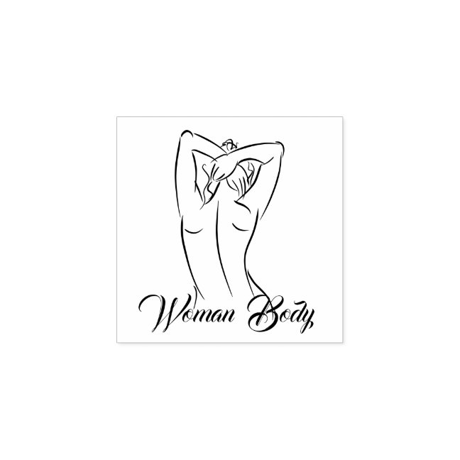 Woman Body contouring spray tan spa Rubber Stamp