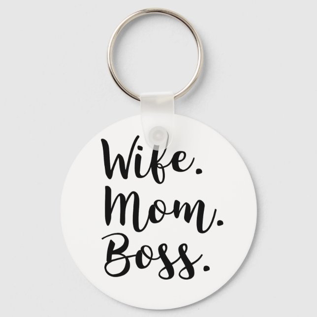 woman boss keychain (Front)
