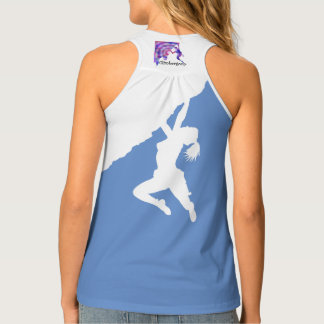 woman bouldering all-over-print racerback tank top