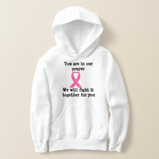 Woman breast cancer support hoodie