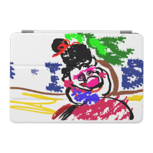 Woman bubble gum beach iPad mini cover