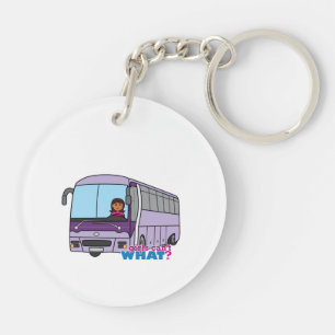 Woman Bus Driver Keychain